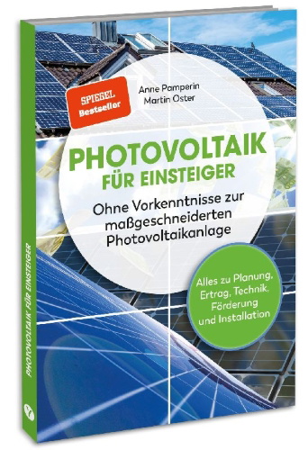 Buchcover und Innenansicht für das Buch: Photovoltaik für Einsteiger