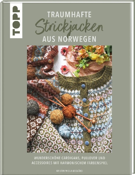 Buchcover und Innenansicht für das Buch: Traumhafte Strickjacken aus Norwegen