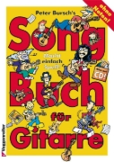 Buchcover und Innenansicht für das Buch: Peter Burschs Songbuch für Gitarre. Ohne Noten