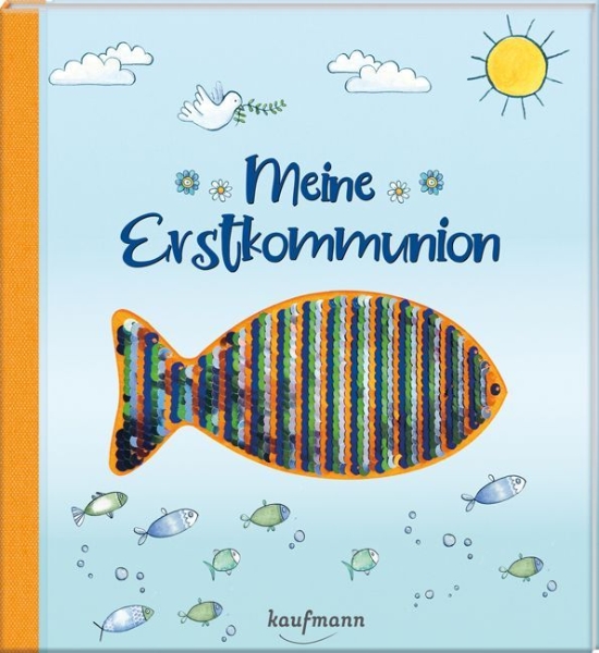 Buchcover und Innenansicht für das Buch: Meine Erstkommunion - Ein Erinnerungsalbum