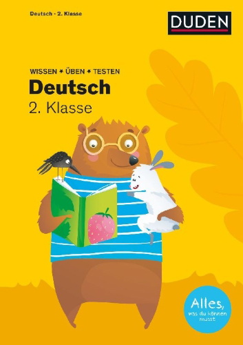 Buchcover und Innenansicht für das Buch: Wissen - Üben - Testen: Deutsch 2. Klasse