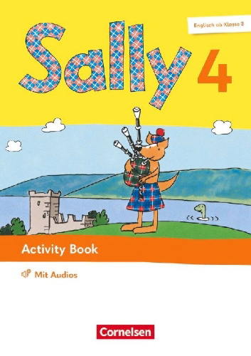 Buchcover und Innenansicht für das Buch: Sally 4. Schuljahr. Activity Book mit Audios, Wortschatzheft und Portfolio-Heft