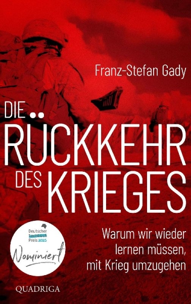 Buchcover und Innenansicht für das Buch: Die Rückkehr des Krieges