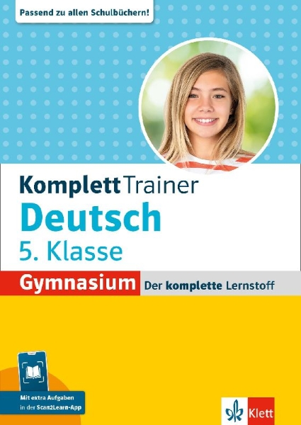 Buchcover und Innenansicht für das Buch: Klett KomplettTrainer Gymnasium Deutsch 5. Klasse