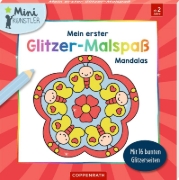 Buchcover und Innenansicht für das Buch: Mein erster Glitzer-Malspaß - Mandalas