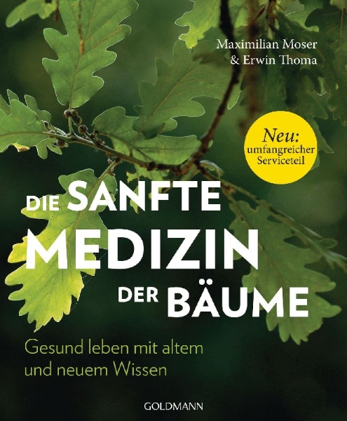 Buchcover und Innenansicht für das Buch: Die sanfte Medizin der Bäume