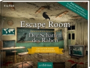 Buchcover und Innenansicht für das Buch: Escape Room. Der Schatten des Raben