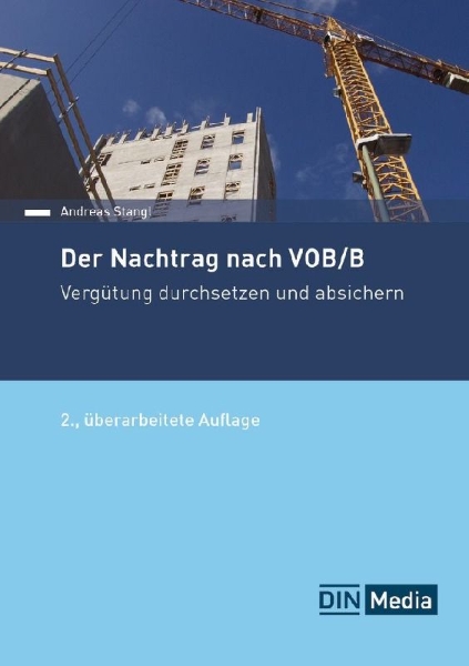 Buchcover und Innenansicht für das Buch: Der Nachtrag nach VOB/B