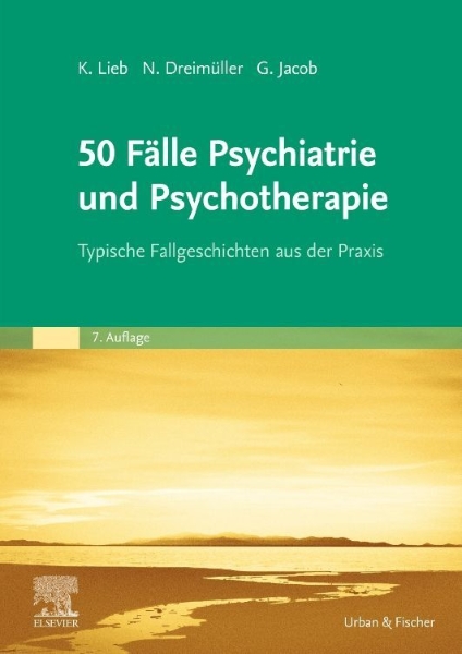 Buchcover und Innenansicht für das Buch: 50 Fälle Psychiatrie und Psychotherapie