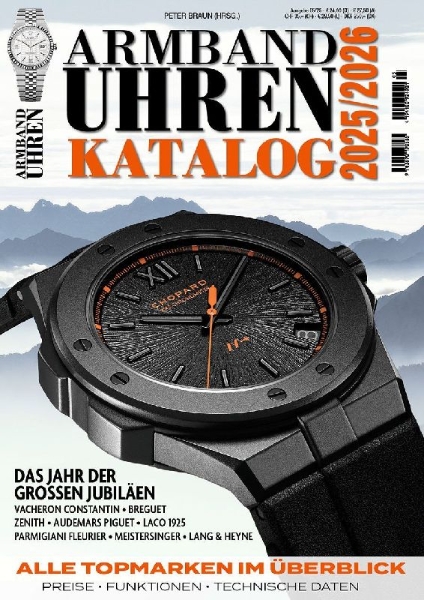 Buchcover und Innenansicht für das Buch: Armbanduhren Katalog 2025/2026