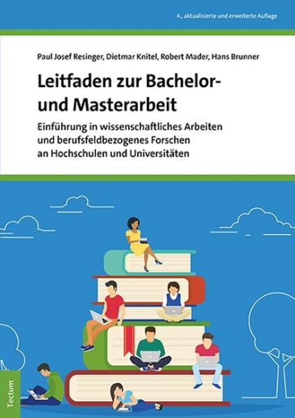 Buchcover und Innenansicht für das Buch: Leitfaden zur Bachelor- und Masterarbeit