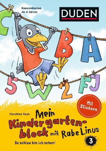 Buchcover und Innenansicht für das Buch: Mein Kindergartenblock mit Rabe Linus (3)
