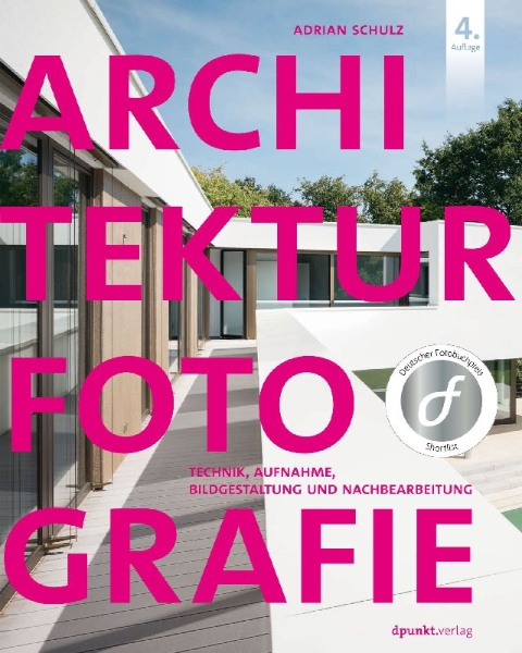 Buchcover und Innenansicht für das Buch: Architekturfotografie