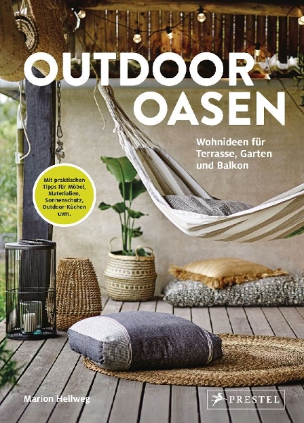Buchcover und Innenansicht für das Buch: Outdoor Oasen