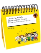 Buchcover und Innenansicht für das Buch: Feiern mit den Peanuts. Das Beste von Charlie Brown, Snoopy & Co.