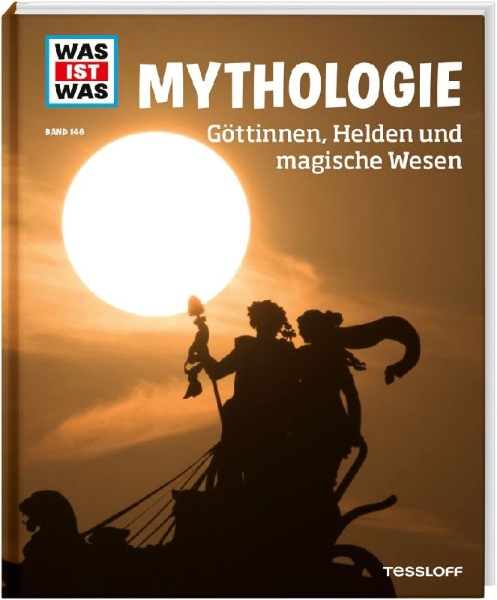 Buchcover und Innenansicht für das Buch: WAS IST WAS Band 146 Mythologie. Göttinnen, Helden und magische Wesen