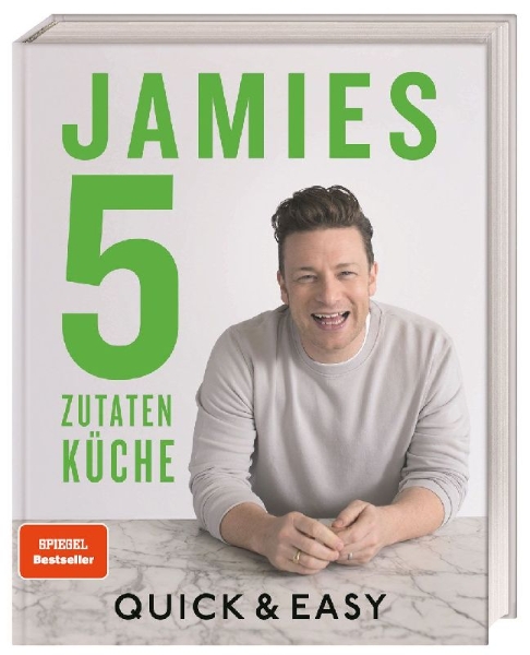 Buchcover und Innenansicht für das Buch: Jamies 5-Zutaten-Küche