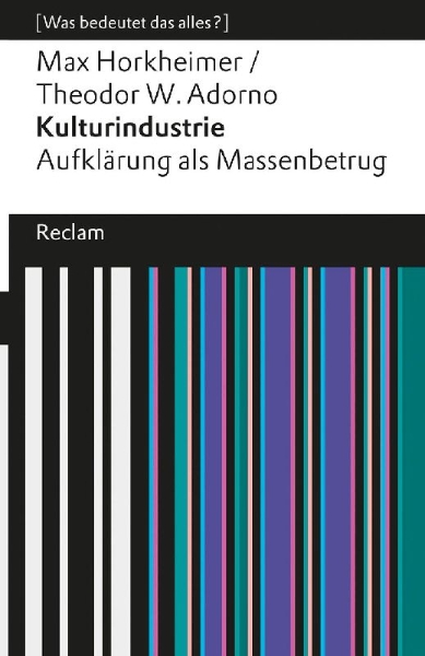 Buchcover und Innenansicht für das Buch: Kulturindustrie
