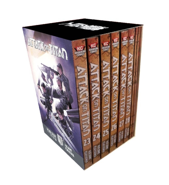 Buchcover und Innenansicht für das Buch: Attack on Titan The Final Season Part 1 Manga Box Set