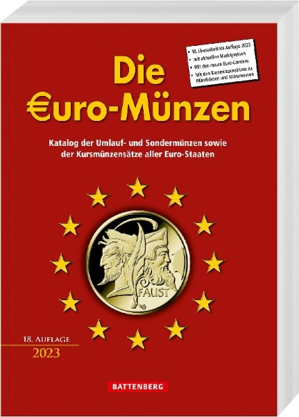 Buchcover und Innenansicht für das Buch: Die Euro-Münzen