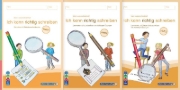 Buchcover und Innenansicht für das Buch: Mein Lupenschreibheft 1 bis 3 - Ich kann richtig schreiben - Ausgabe mit Artikelkennzeichnung (DaZ)