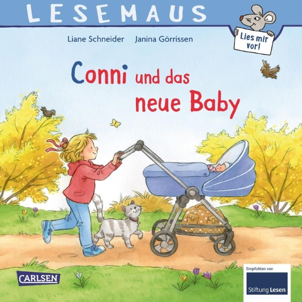 Buchcover und Innenansicht für das Buch: LESEMAUS 118: Conni und das neue Baby
