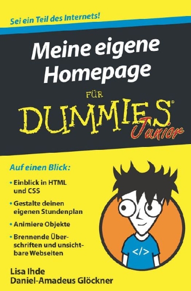 Buchcover und Innenansicht für das Buch: Meine eigene Homepage für Dummies Junior