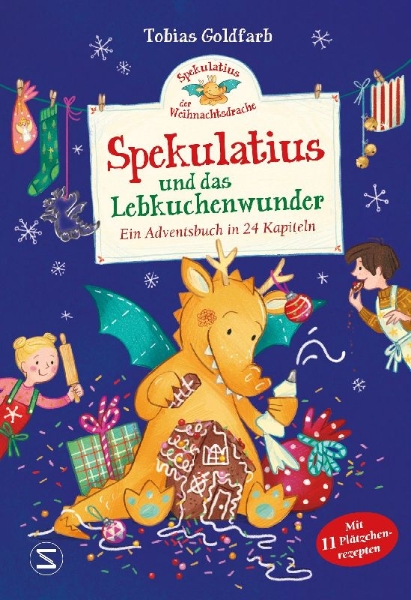Buchcover und Innenansicht für das Buch: Spekulatius, der Weihnachtsdrache. Spekulatius und das Lebkuchenwunder