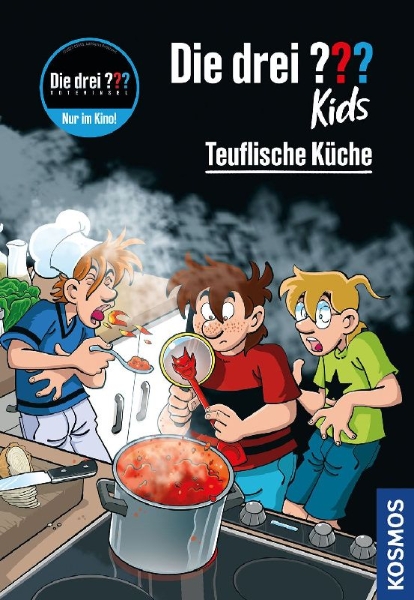 Buchcover und Innenansicht für das Buch: Die drei ??? Kids, 104, Teuflische Küche