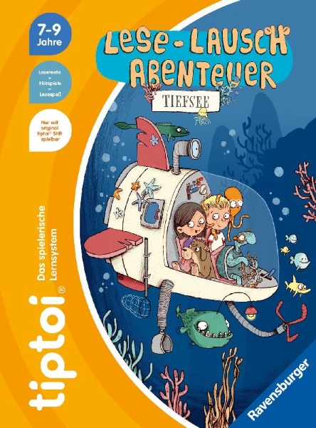 Buchcover und Innenansicht für das Buch: tiptoi® Lese-Lausch-Abenteuer - Tiefsee