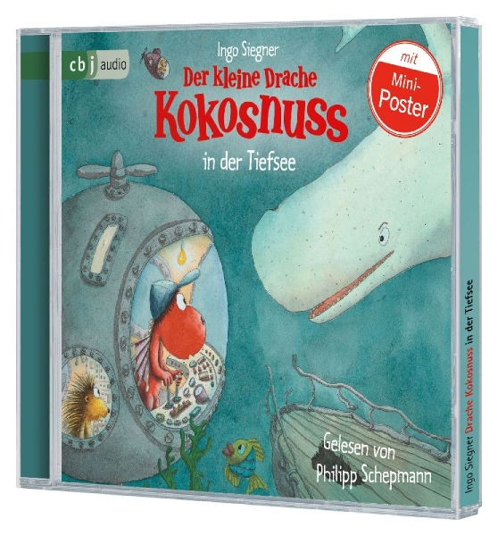 Buchcover und Innenansicht für das Buch: Der kleine Drache Kokosnuss in der Tiefsee