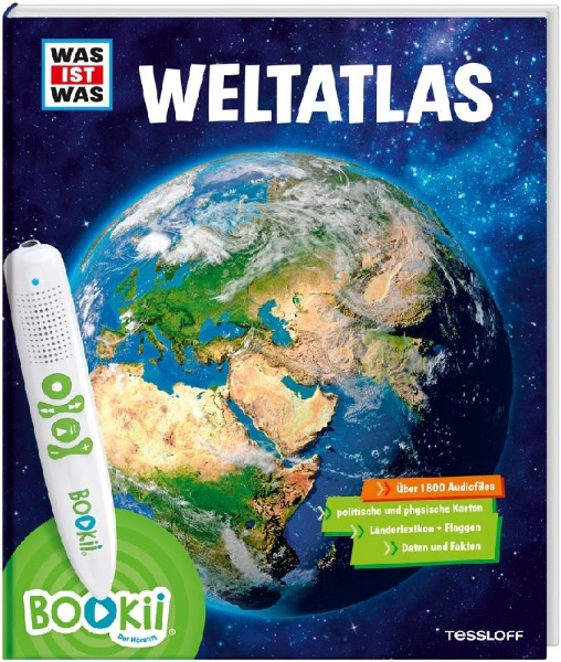 Buchcover und Innenansicht für das Buch: BOOKii® WAS IST WAS Weltatlas