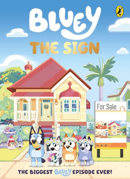 Buchcover und Innenansicht für das Buch: Bluey: The Sign