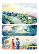 Buchcover und Innenansicht für das Buch: Enola Holmes (Comic). Band 3