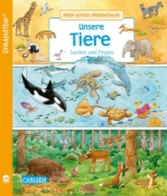 Buchcover und Innenansicht für das Buch: Unkaputtbar: Mein erstes Wimmelbuch: Unsere Tiere