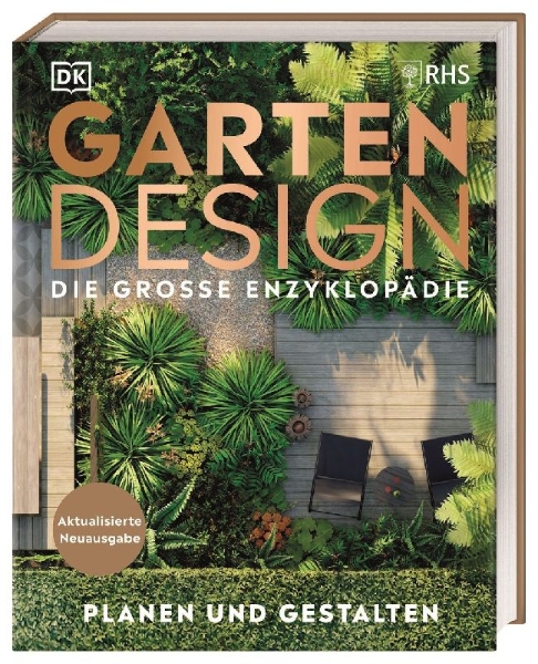 Buchcover und Innenansicht für das Buch: Gartendesign - Die große Enzyklopädie
