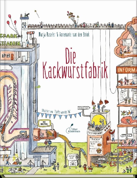 Buchcover und Innenansicht für das Buch: Die Kackwurstfabrik