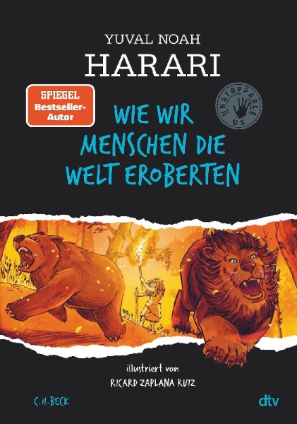 Buchcover und Innenansicht für das Buch: Wie wir Menschen die Welt eroberten