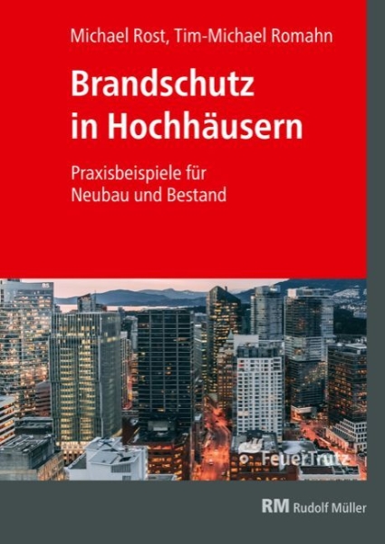 Buchcover und Innenansicht für das Buch: Brandschutz in Hochhäusern