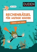Buchcover und Innenansicht für das Buch: Rechenrätsel für mutige Kinder - Zahlen und Meer - Ab 6 Jahren