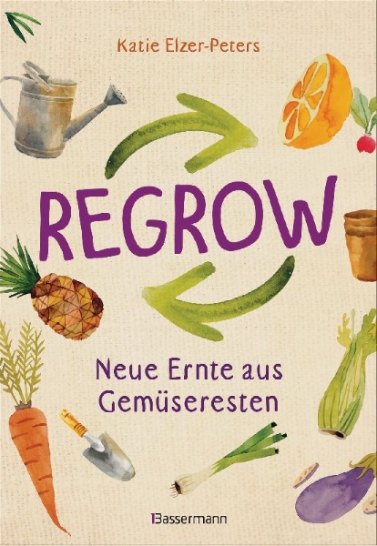 Buchcover und Innenansicht für das Buch: no-waste litchen gardening