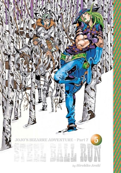 Buchcover und Innenansicht für das Buch: Jojo's Bizarre Adventure: Part 7--Steel Ball Run, Vol. 5
