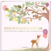 Buchcover und Innenansicht für das Buch: Babyalbum - UNSER ERSTES GEMEINSAMES JAHR (rosé)
