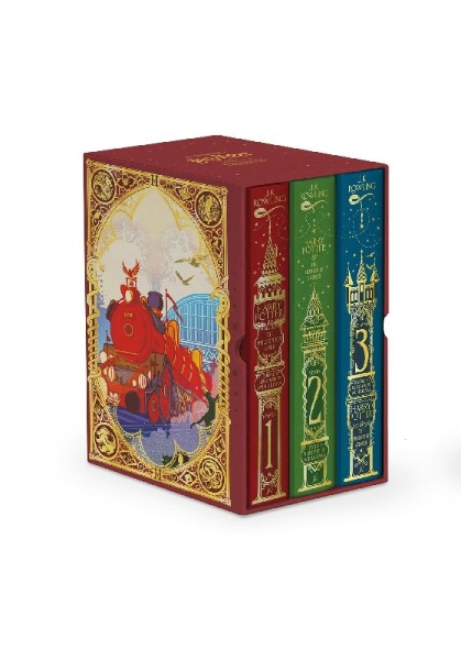 Buchcover und Innenansicht für das Buch: Harry Potter 1-3 Box Set: MinaLima Edition