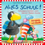 Buchcover und Innenansicht für das Buch: Alles Schule! Schulgeschichten vom kleinen Raben Socke