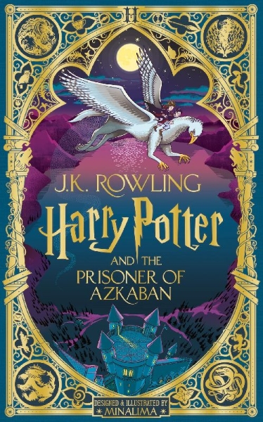 Buchcover und Innenansicht für das Buch: Harry Potter and the Prisoner of Azkaban: MinaLima Edition