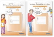 Buchcover und Innenansicht für das Buch: Ich kann Geschichten schreiben Teil 1 und 2 im Set - 2 Schülerarbeitshefte für die 2. bis 4. Klasse