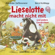 Buchcover und Innenansicht für das Buch: Lieselotte macht nicht mit / Lieselotte im Regen / Lieselotte Weihnachtskuh