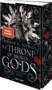Buchcover und Innenansicht für das Buch: The Throne of Broken Gods (Gods & Monsters 02)