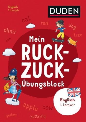 Buchcover und Innenansicht für das Buch: Mein Ruckzuck-Übungsblock Englisch 1. Lernjahr